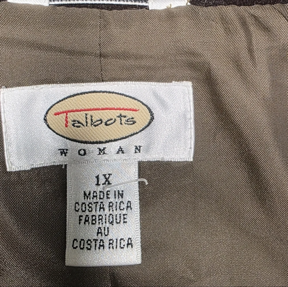 Vintage Talbots Tweed Vest – Leaf Appliqué – Women’s‎ Size 1X